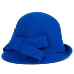 Lady Wide Brim Wool Felt Bowknot Hats