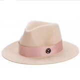 Ladies pink wool feodra hats
