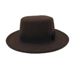 Brand Wool Boater Flat Top Hats