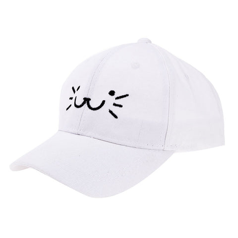 Cat Smiling Face Unisex Kids Baseball Caps